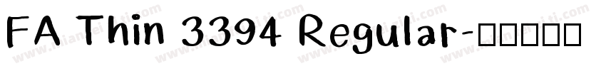 FA Thin 3394 Regular字体转换